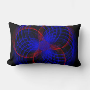 Triple Blueberry Accent Geometric Throw Pillow