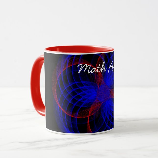 Triple Blueberry Accent Math Art Coffee Mug (Front Left)