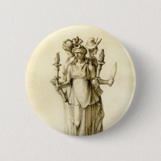 Triple-Bodied Hecate 6 Cm Round Badge