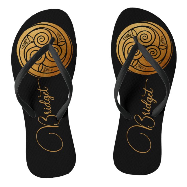 Triple Celtic Knot Swirl Mandala Personalised Jandals (Footbed)