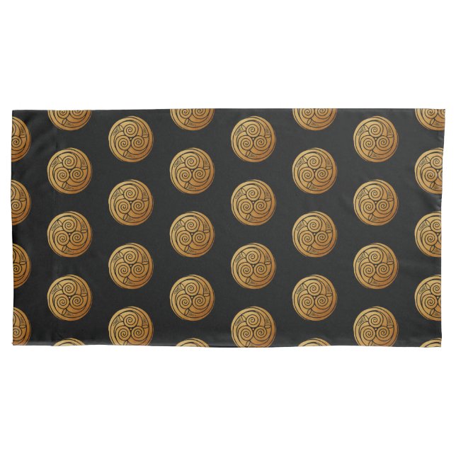 Triple Celtic Knot Swirl Mandala  Pillowcase (Front)