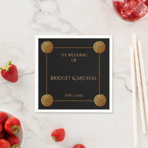 Triple Celtic Knot Swirl Wedding Napkin