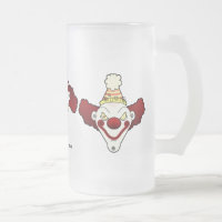 Triple Clown Frosted Beer Mug
