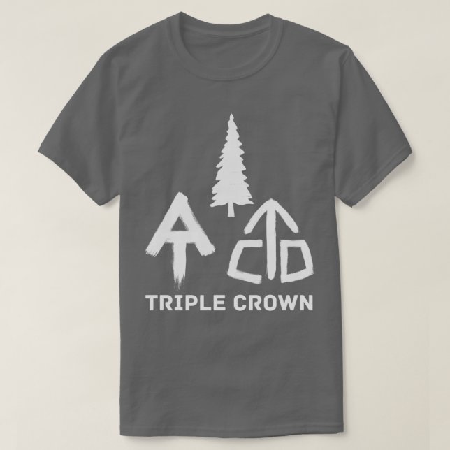 Triple Crown PCT AT CDT ThruHiker Blaze T-Shirt (Design Front)