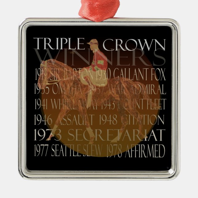 Triple Crown Winners Gifts & Party Supplies Metal Tree Decoration (Front)