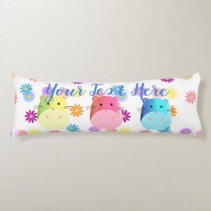 Triple Cute Kawaii Hamsters Custom Body Cushion