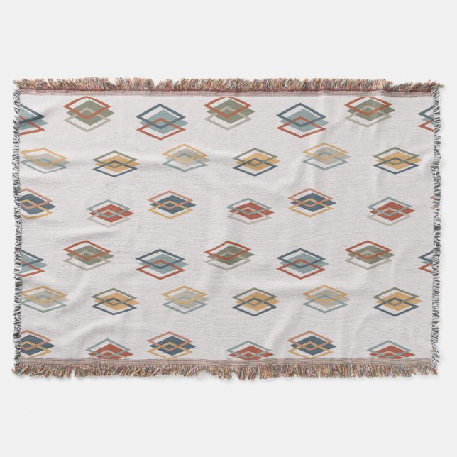 Triple Diamonds  Throw Blanket (Front)