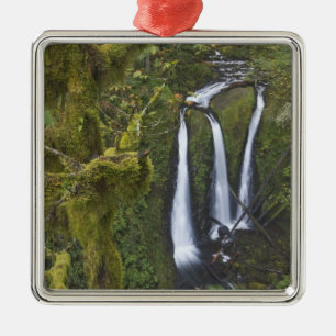 Triple Falls, Columbia River Gorge 2 Metal Tree Decoration