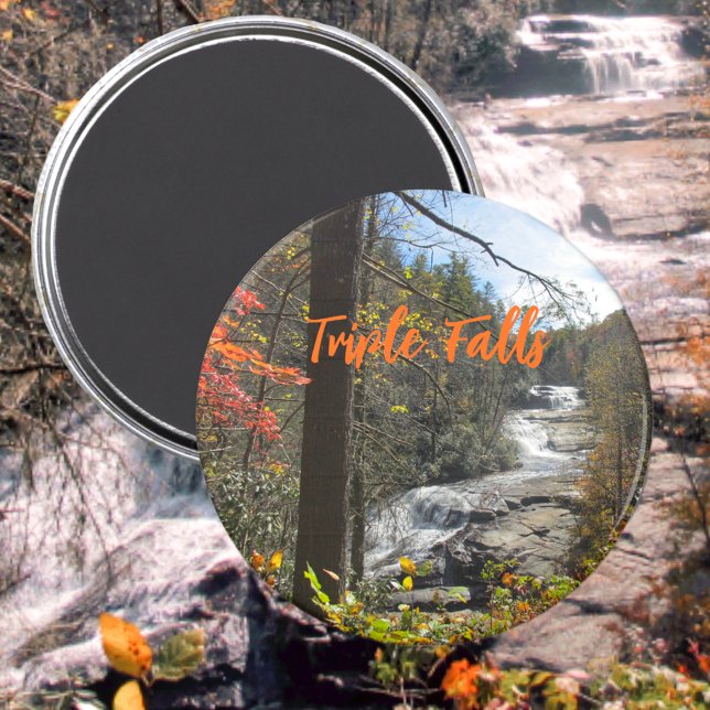 Triple Falls North Carolina Waterfall Photographic Magnet (Creator Uploaded)