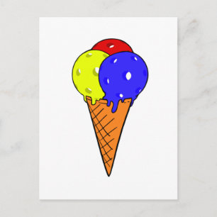 Triple Flavour Ice Cream Pickleball Postcard