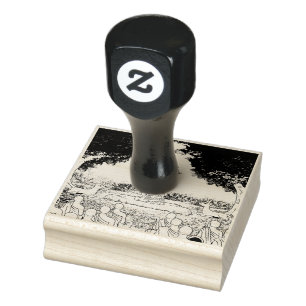 Triple Gems: Buddha, Dharma, Sangha Rubber Stamp