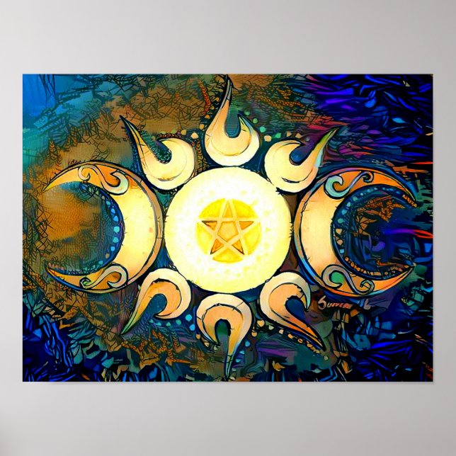 Triple Goddess Crowned Poster (Front)
