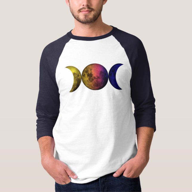 Triple Goddess Moon symbol T-Shirt (Front)