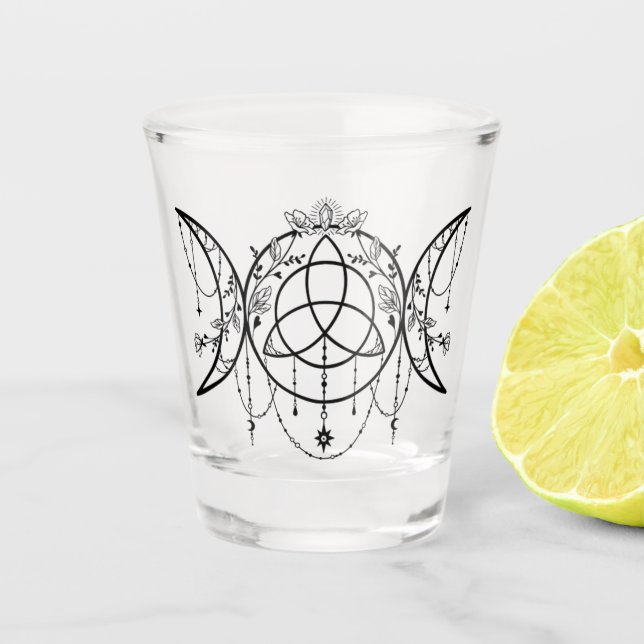 Triple Goddess Shot Glass (Front)