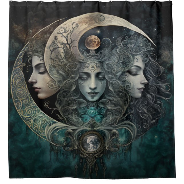 Triple Goddess Shower Curtain (Front)