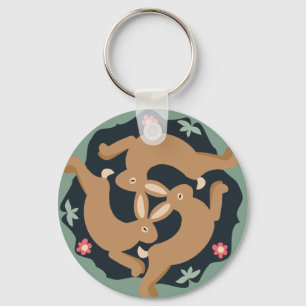 Triple Hare Key Ring
