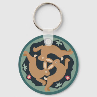 Triple Hare Key Ring