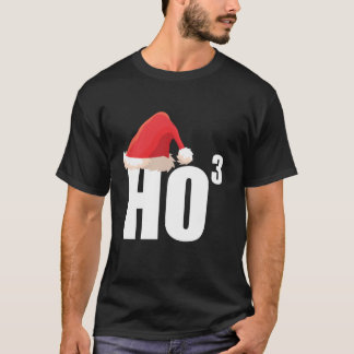 Triple Ho Ho Third Power Math Nerd Funny Christmas T-Shirt
