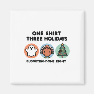 Triple Holiday Tee Ghost Ghost Halloween Spooky Se Magnet
