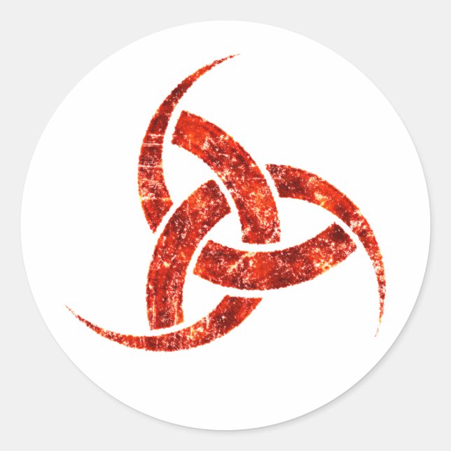 Triple Horn of Odin Classic Round Sticker (Front)