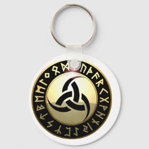 Triple Horn of Odin Key Ring