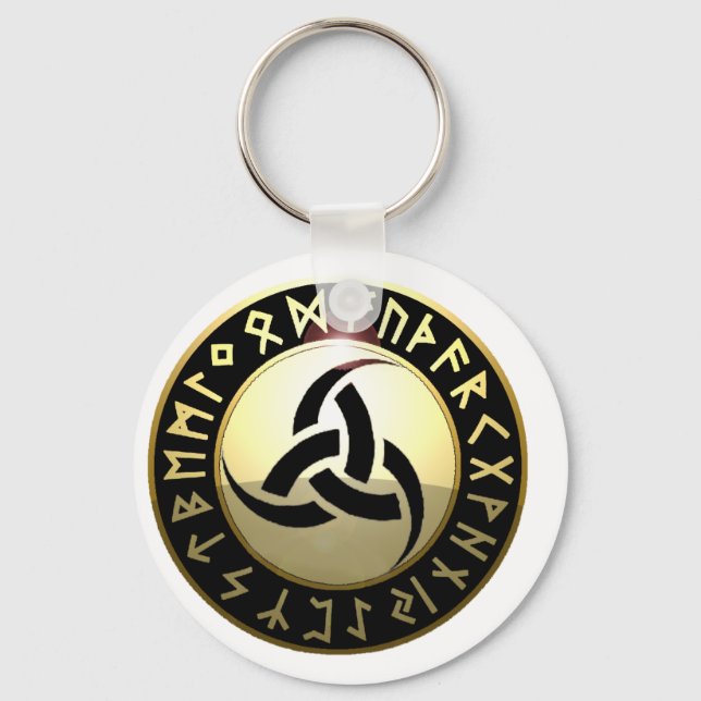 Triple Horn of Odin Key Ring (Front)