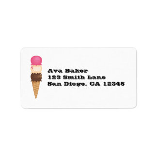 Triple Ice Cream Cone Label