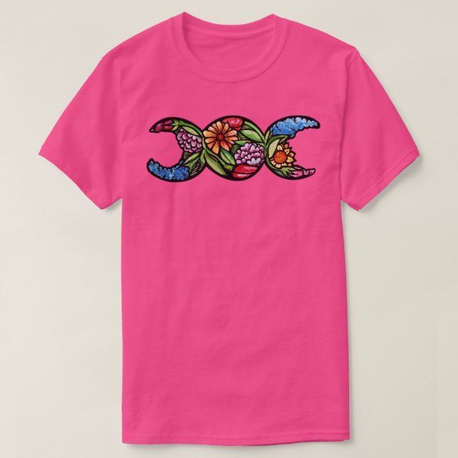 Triple Moon Bloom T-Shirt (Design Front)