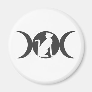 Triple Moon Cat Magnet