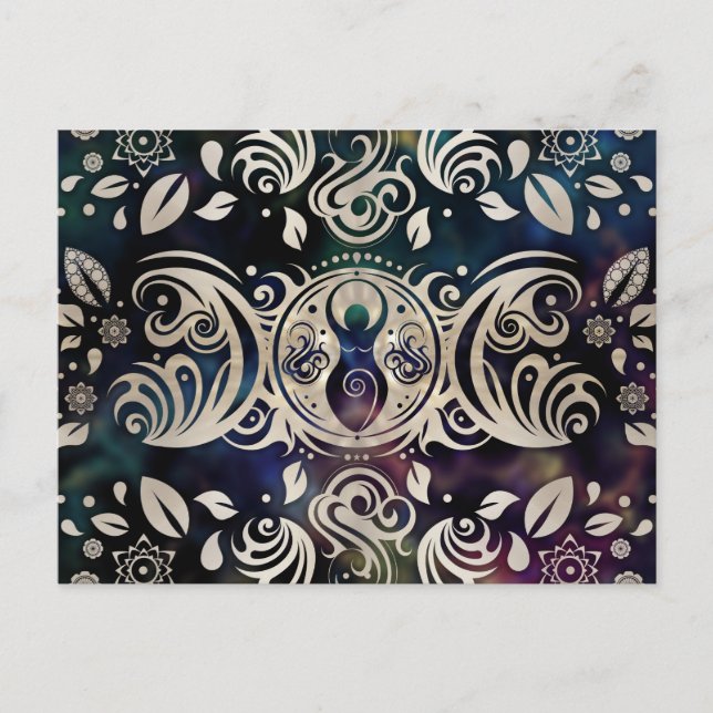 Triple Moon Goddess Moonlight purple #1 Postcard (Front)