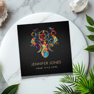 Triple Moon Goddess Ornament Square Business Card