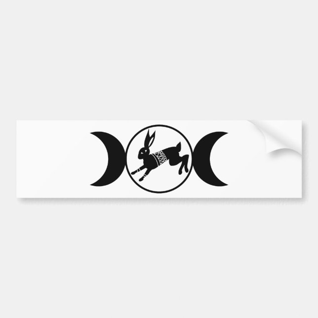 Triple Moon Hare Bumper Sticker (Front)