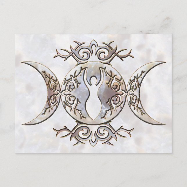 Triple Moon Moonstone Goddess Postcard (Front)
