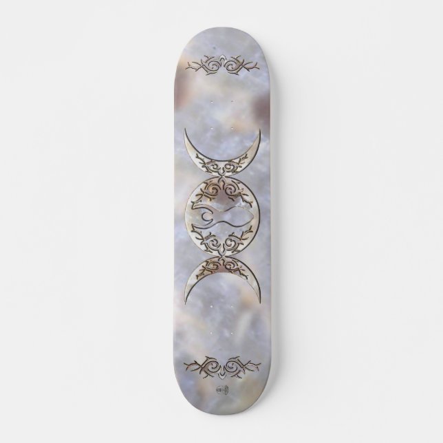 Triple Moon Moonstone Goddess Skateboard (Front)
