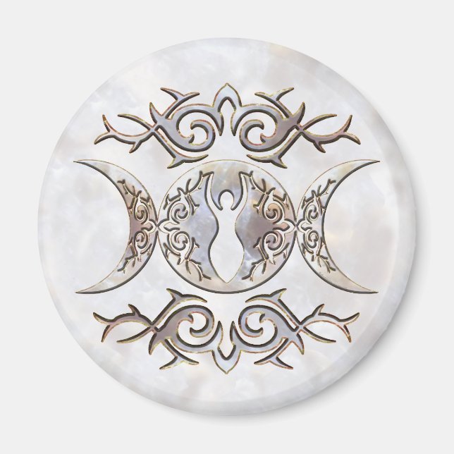 Triple Moon Moonstone Magnet (Front)