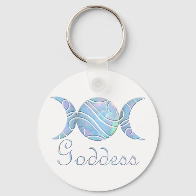 Triple Moon Opal Key Ring (Front)