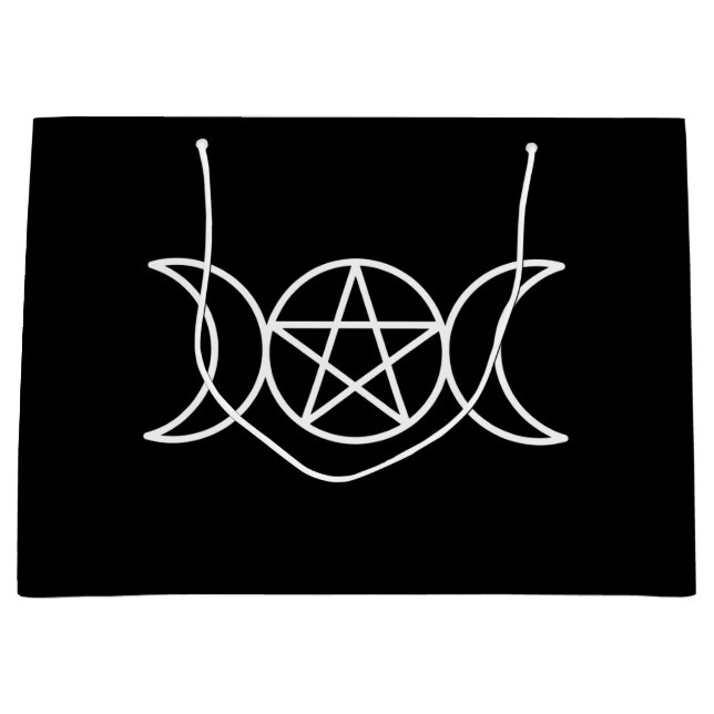 Triple Moon Pentacle  Large Gift Bag (Front)
