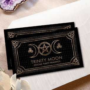 Triple Moon - Pentagram , Triquetra , Triskele  Business Card