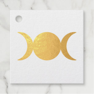 triple moon stamp  favour tags