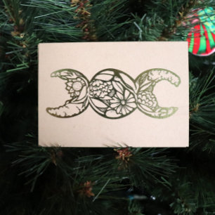 Triple Moon Symbol Bloom Foil Card