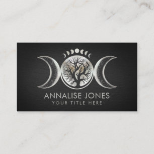 Triple Moon - Tree of life Ornament Business Card