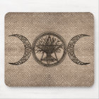 Triple Moon with pentagram and tree of life