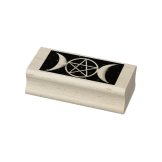 Triple Moons Metaphysical Rubber Stamp