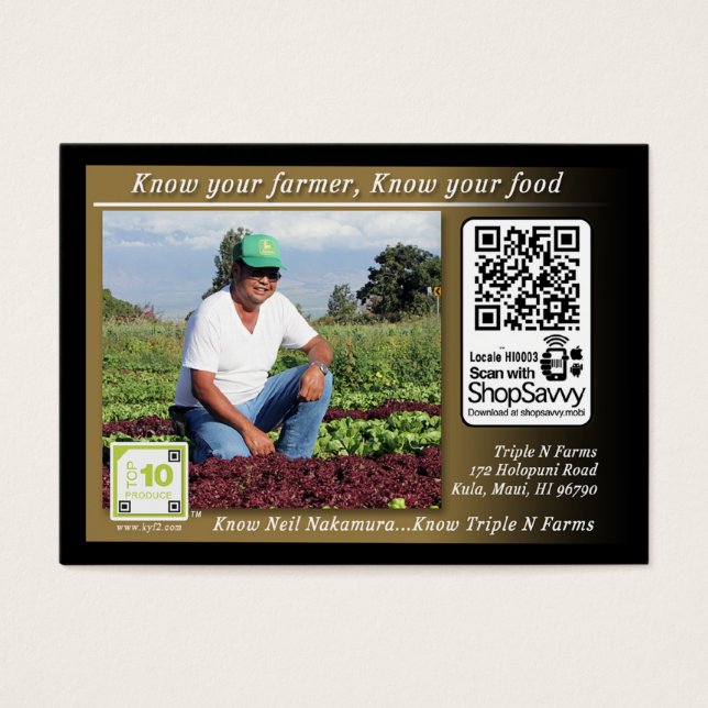 Triple N Farms Traceable Shelftalker (Front)