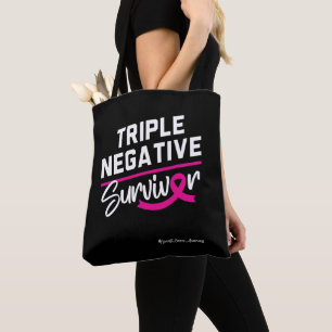 Triple Negative Survivor Breast Cancer Awareness Tote Bag