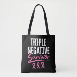 Triple Negative Survivor Breast Cancer TNBC Tote Bag