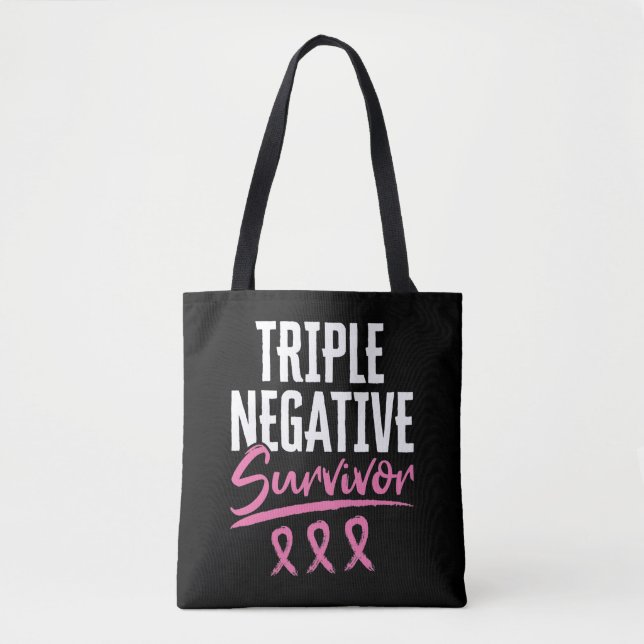 Triple Negative Survivor Breast Cancer TNBC Tote Bag (Front)