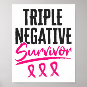 Triple Negative Survivor Tnbc Breast Cancer Awaren Poster
