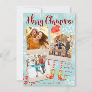 Triple Photo Fun Christmas Holiday   Personalised