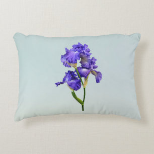 Triple Purple Iris Decorative Cushion